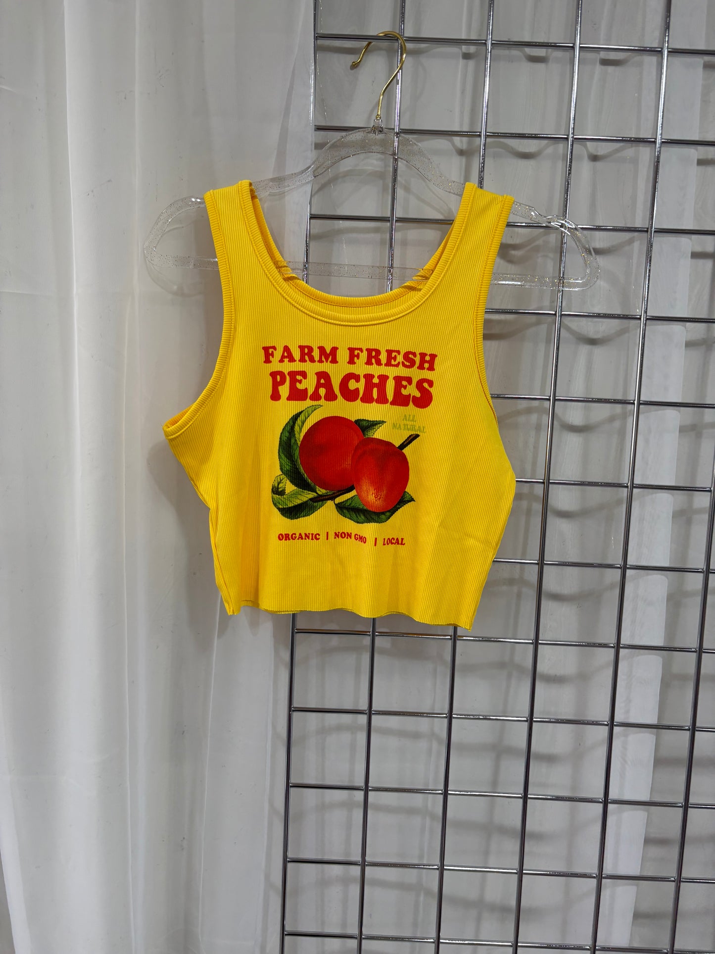 Sale item farm fresh peach crop top