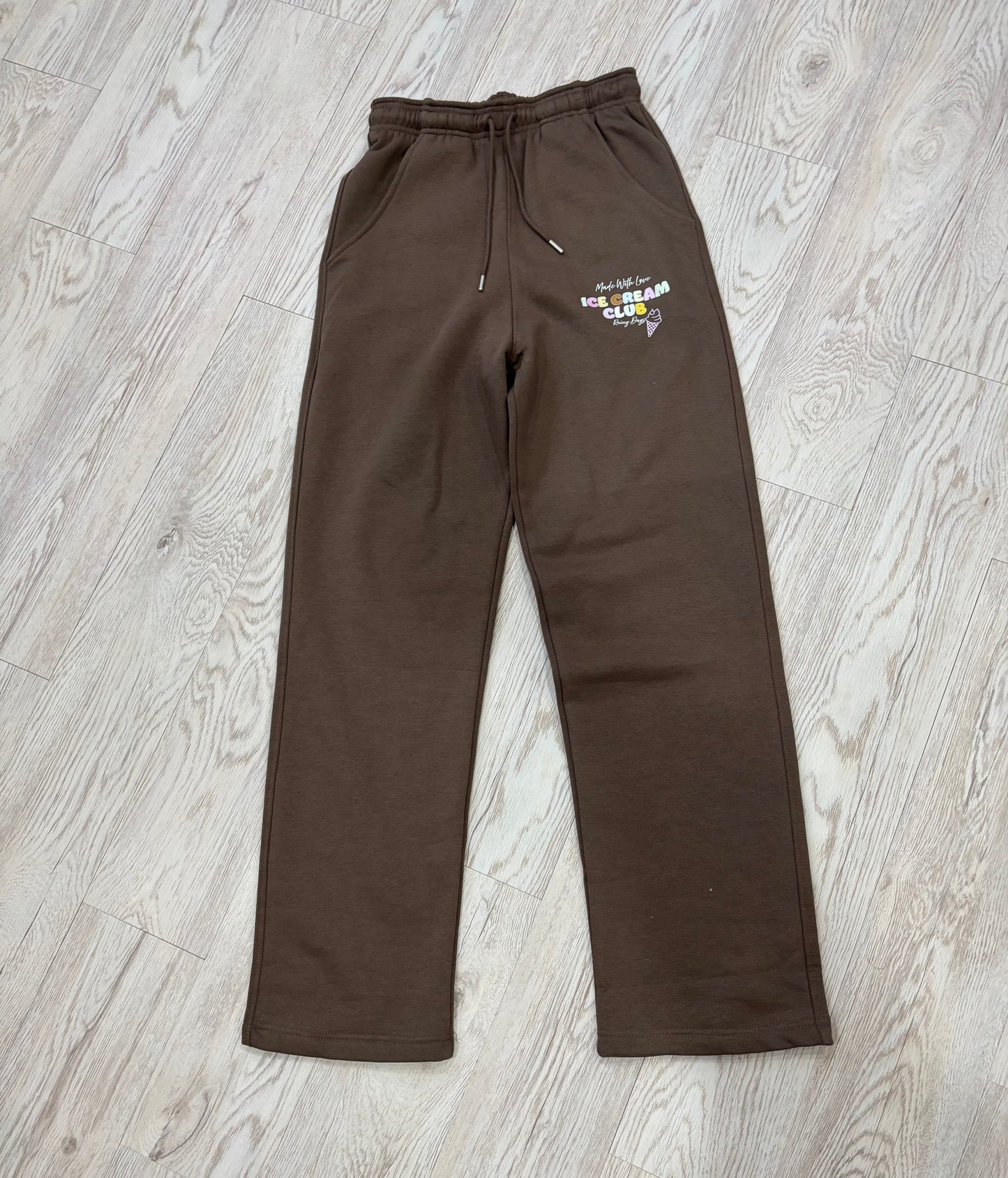 SALE ITEM Ice cream club brown joggers