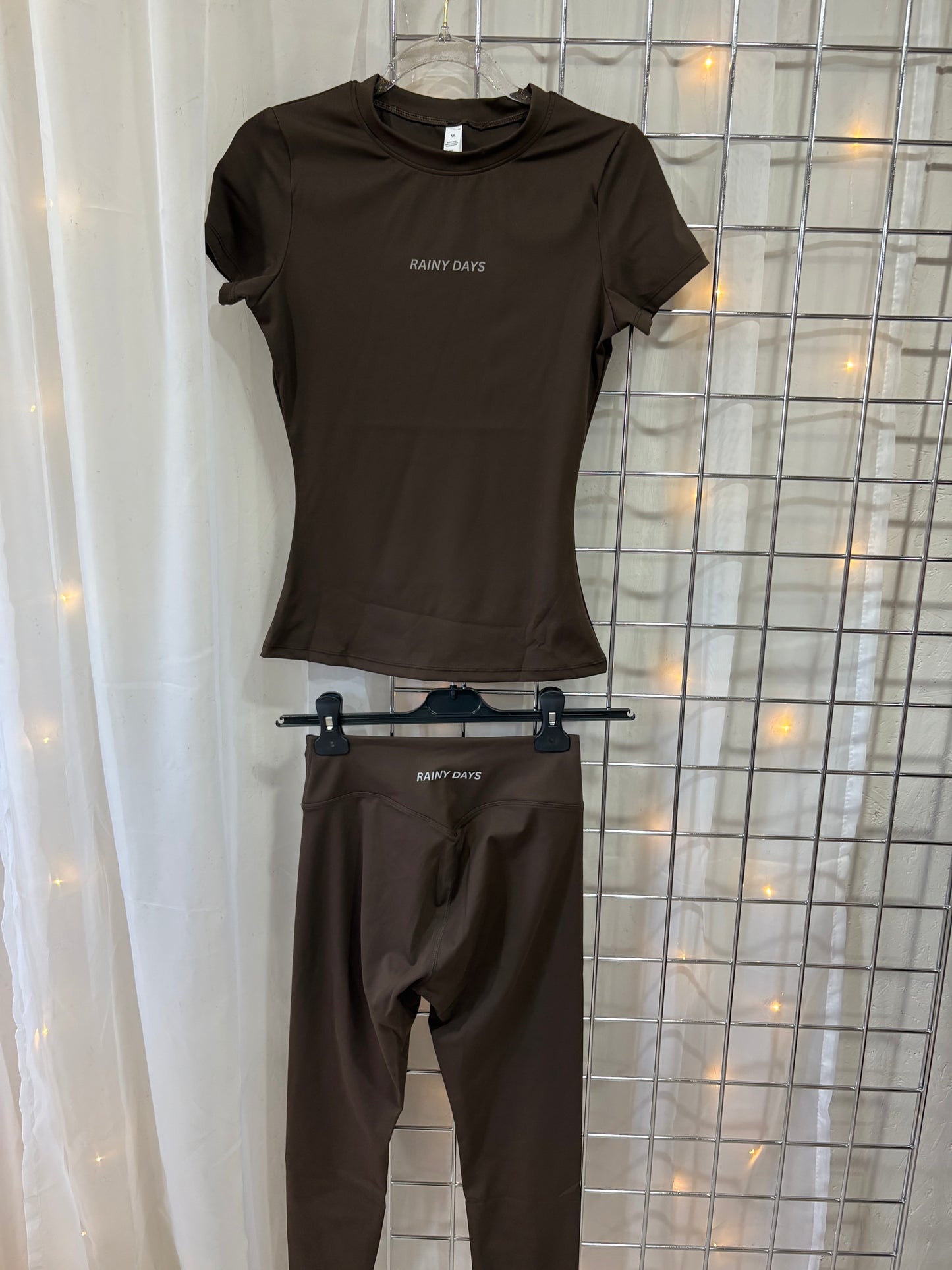 Dark Brown Gym Set Rainy Days Reflective Set