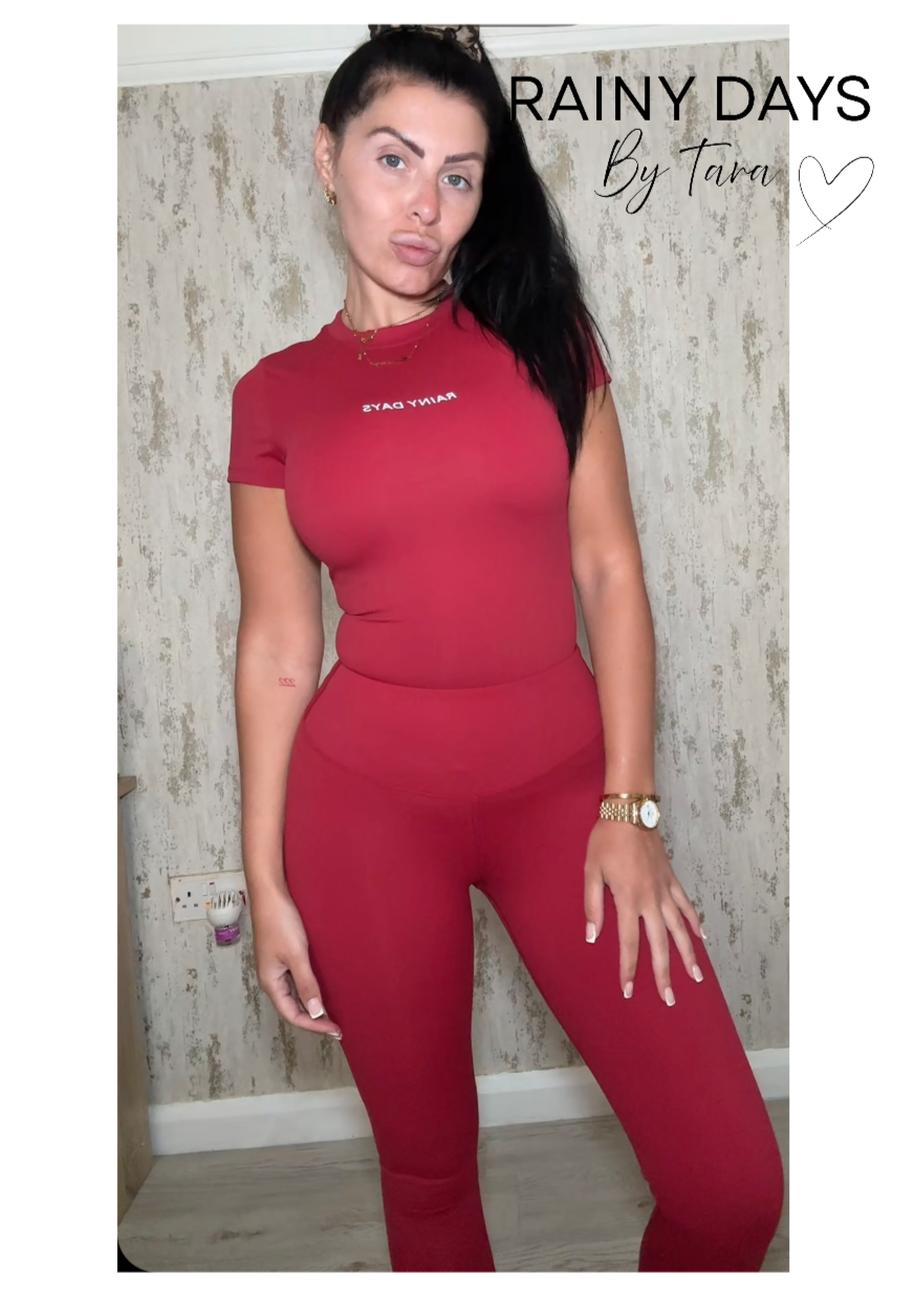 Womens Rainy days Reflective gym set top & leggings
