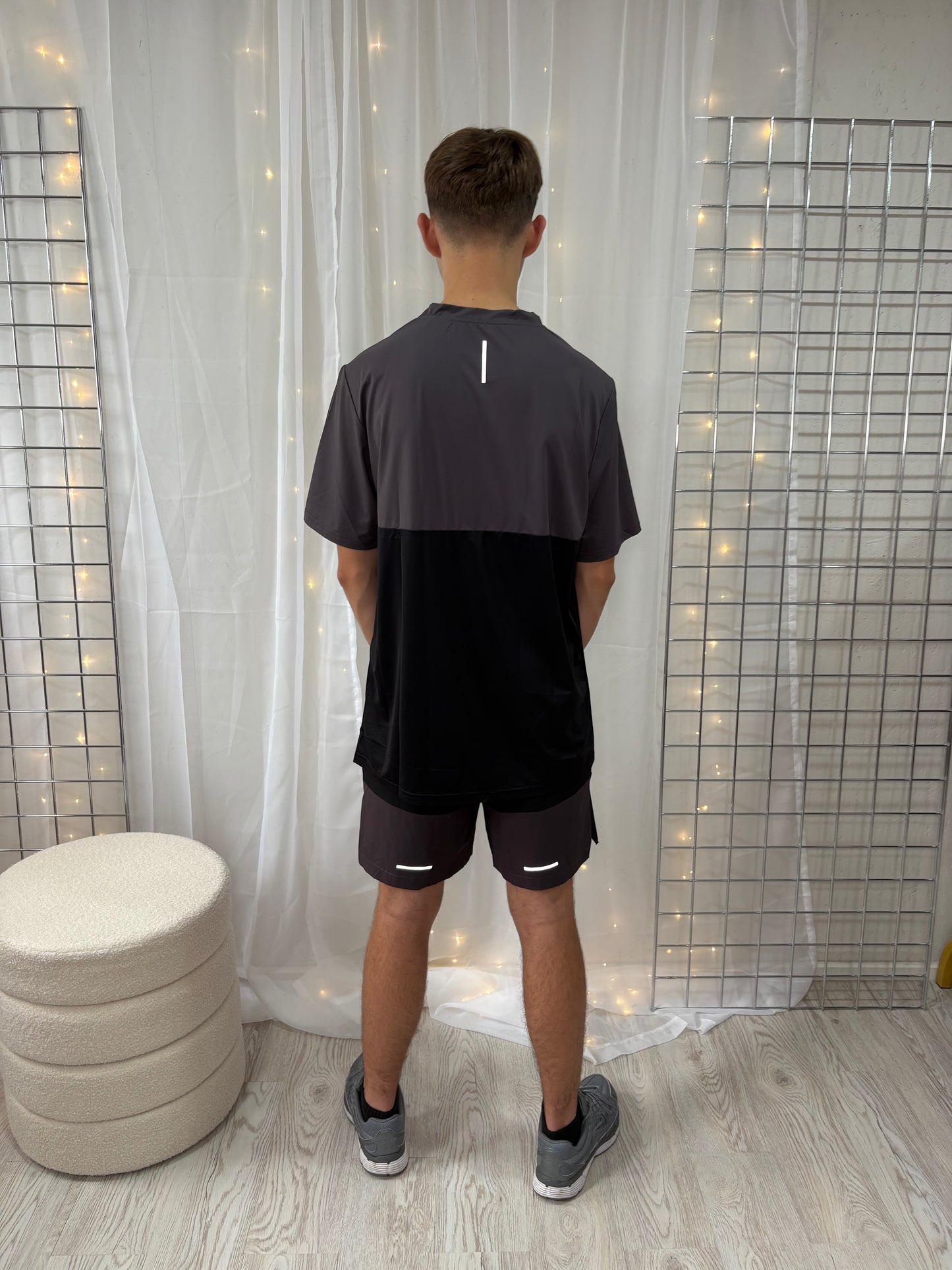 Mens Charcoal & Black Rainy Days activerwear set