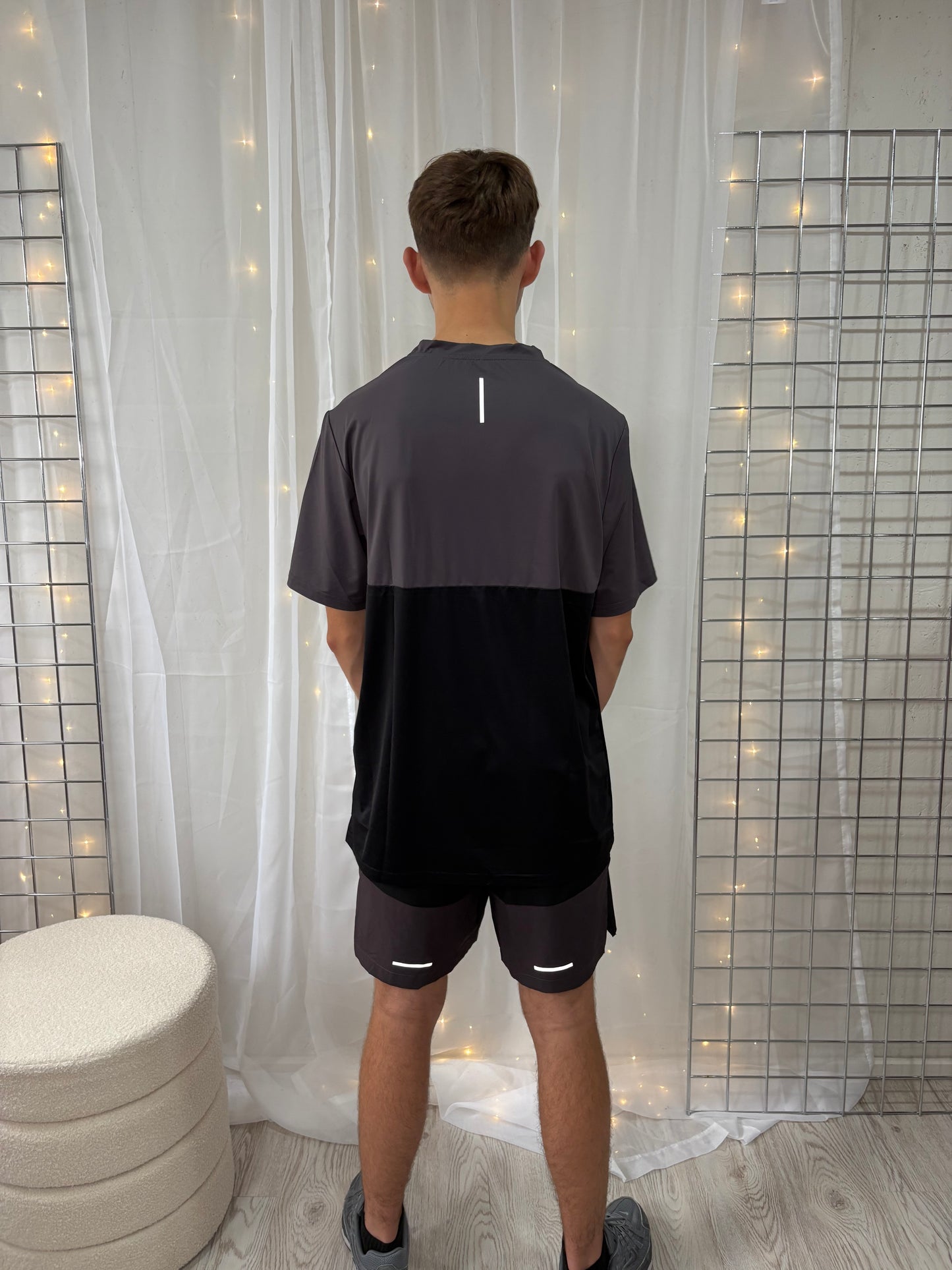 Mens Charcoal & Black Rainy Days activerwear set