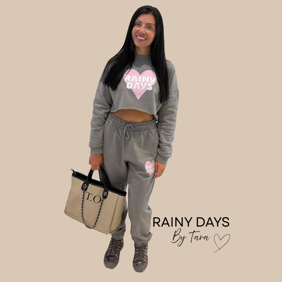 Rainy Days Heart Full Tracksuit Jumper & Joggers set