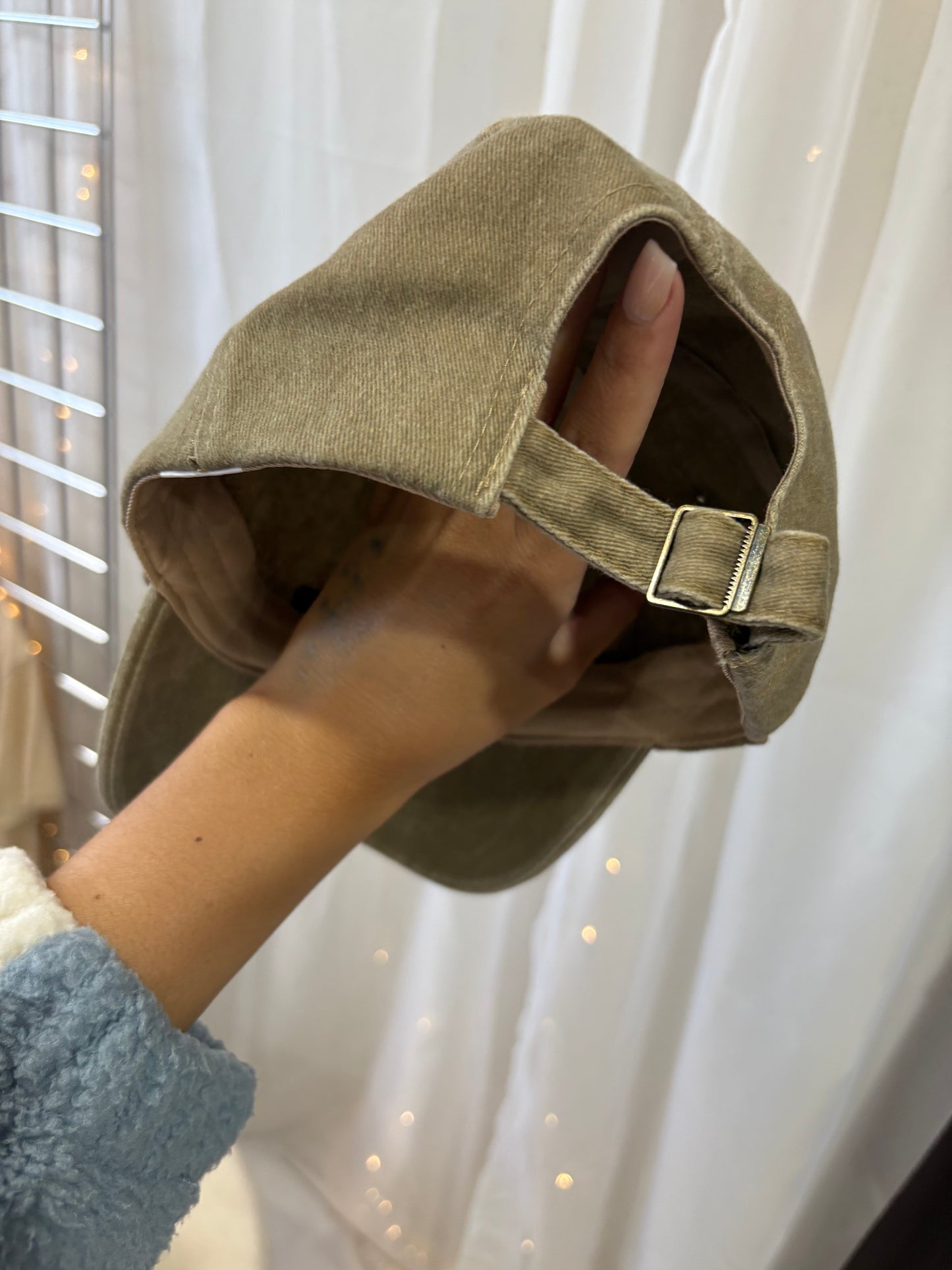 Rainy Days Beige & Brown Embroided Cap
