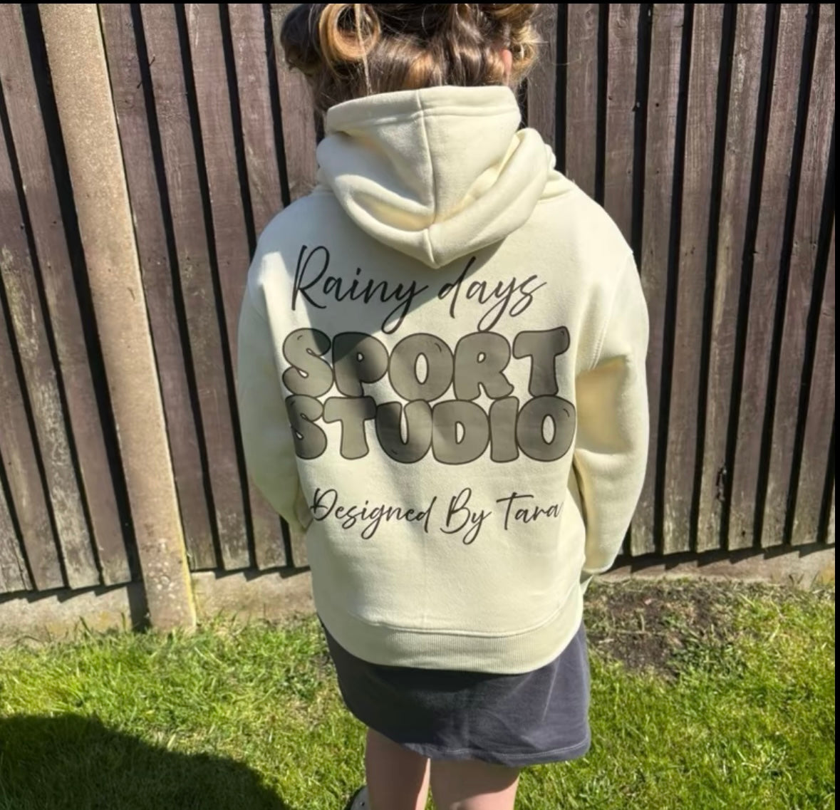 Kids Cream & Brown Hoodie