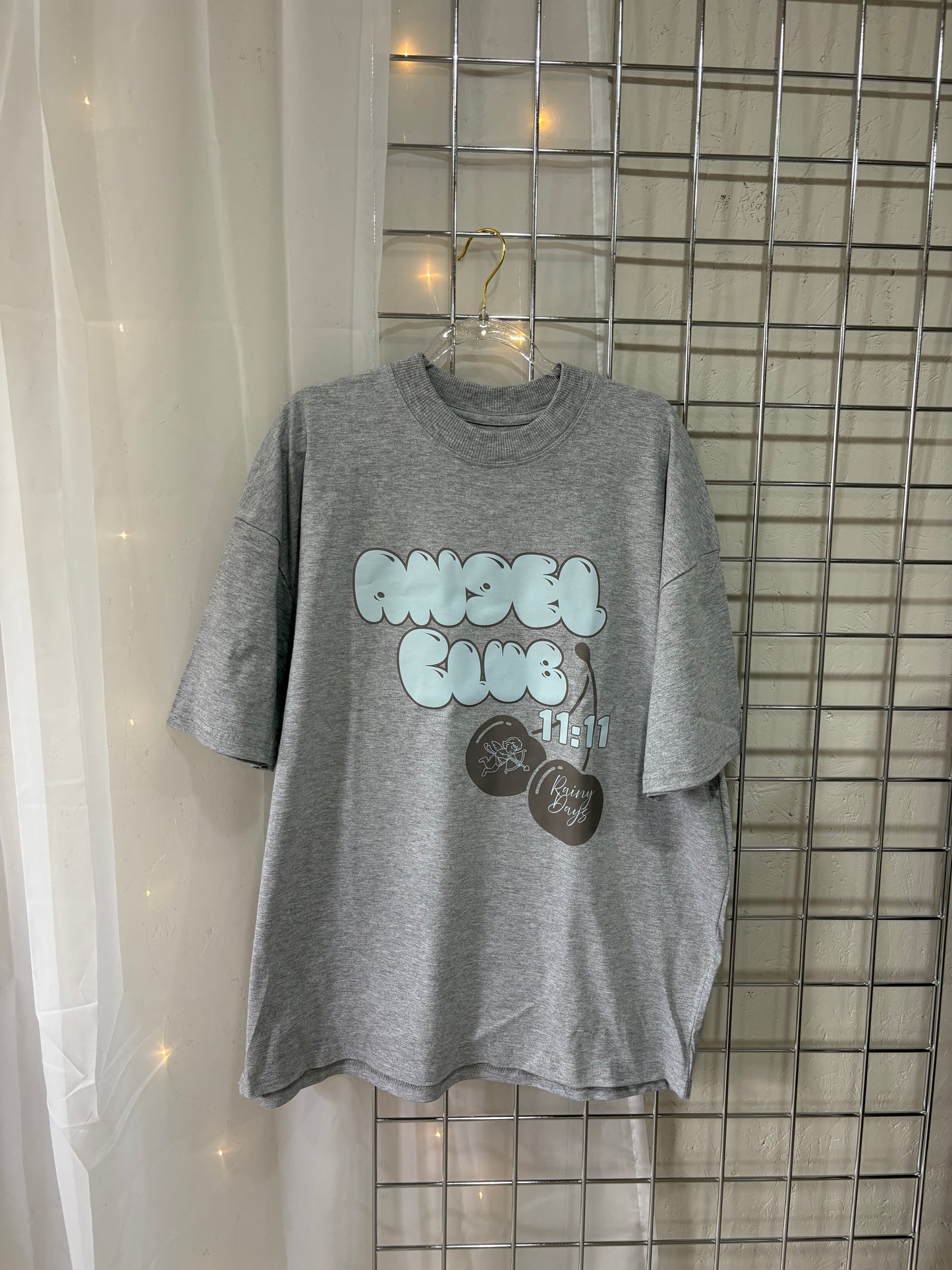 Angel Club 11:11 Grey Oversized T