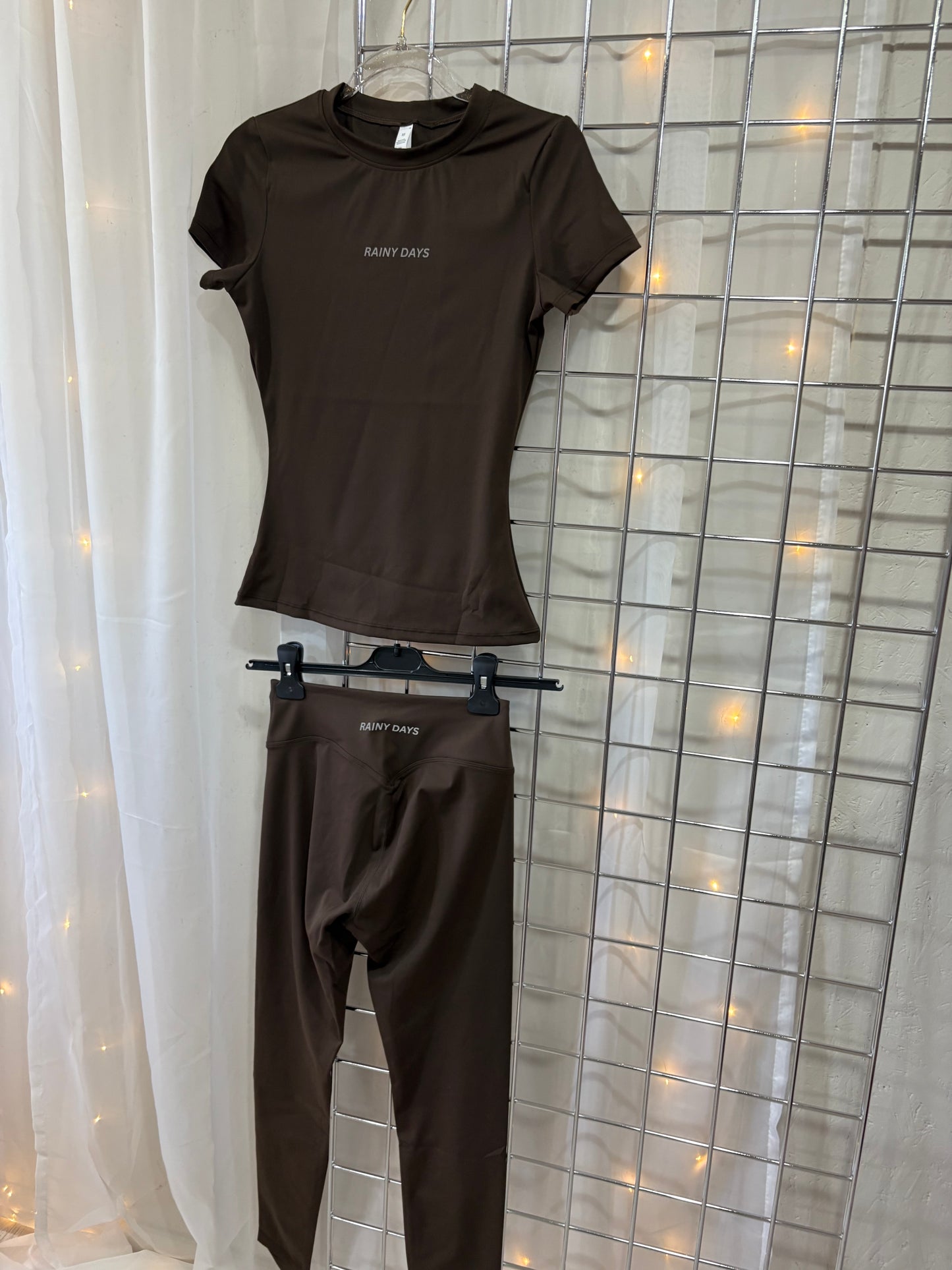 Dark Brown Gym Set Rainy Days Reflective Set