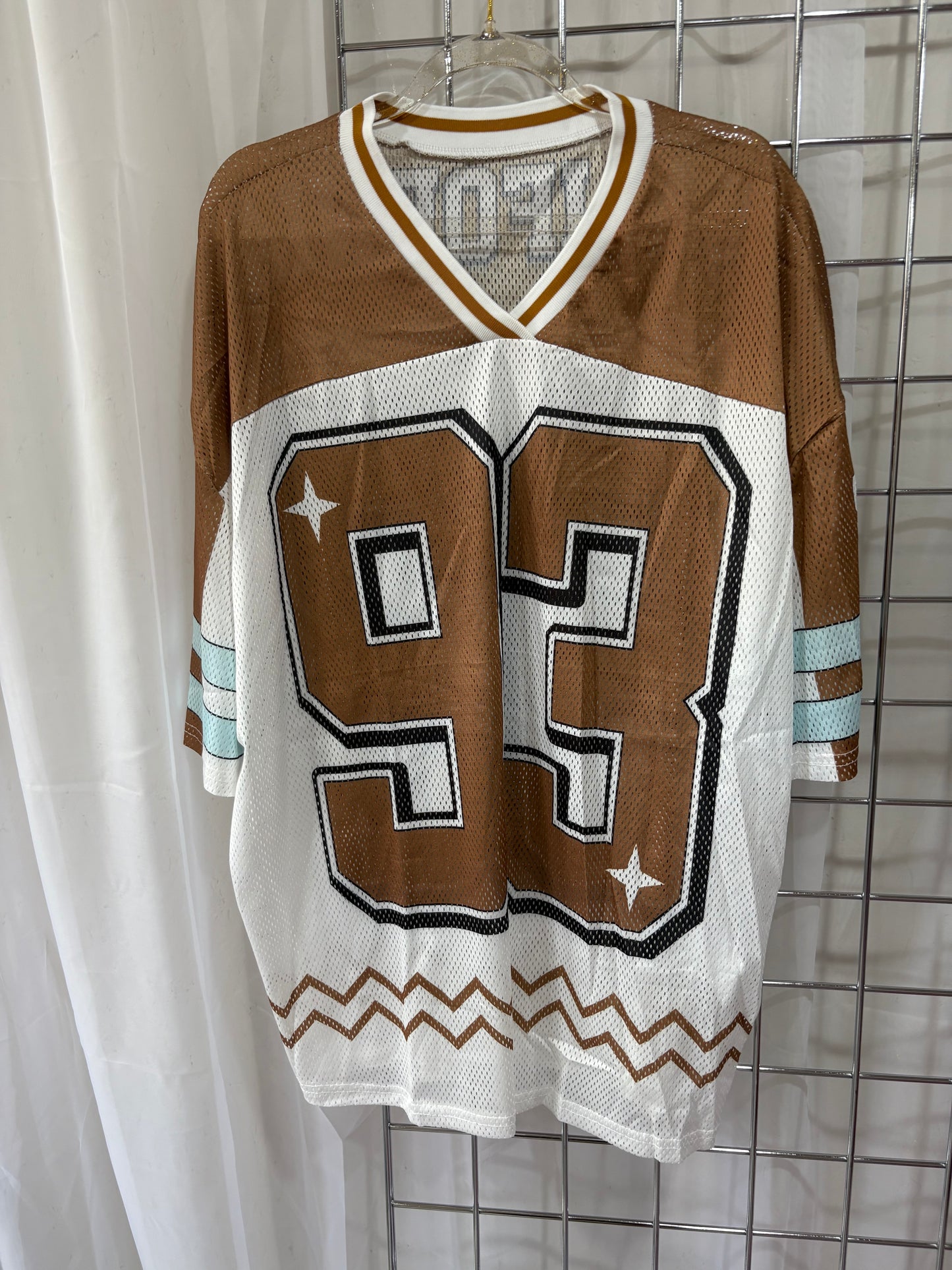 SALE ITEM 93 CALI WHITE & BROWN JERSEY