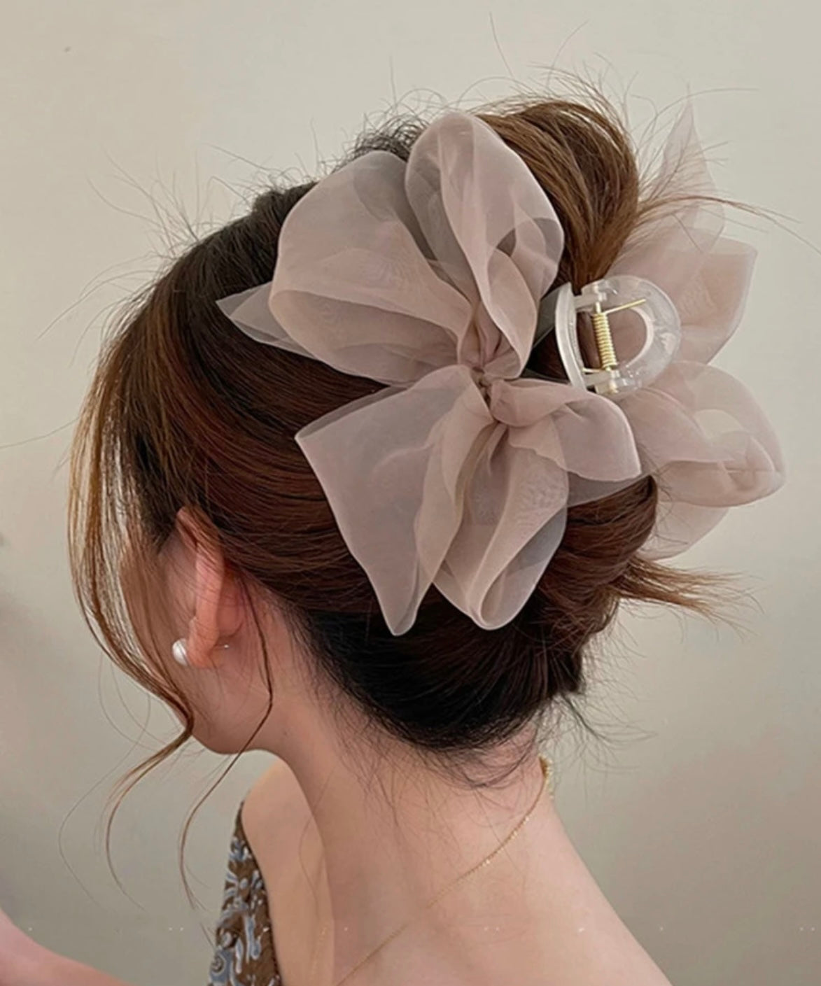 Mink Brown Bow Clip
