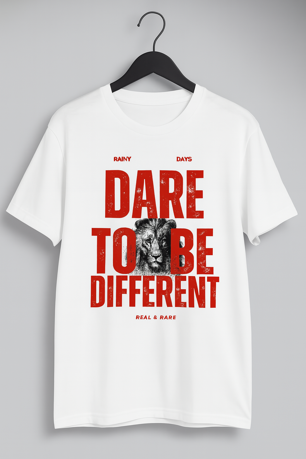 Unisex Dare To Be Different White Oversized Tshirt