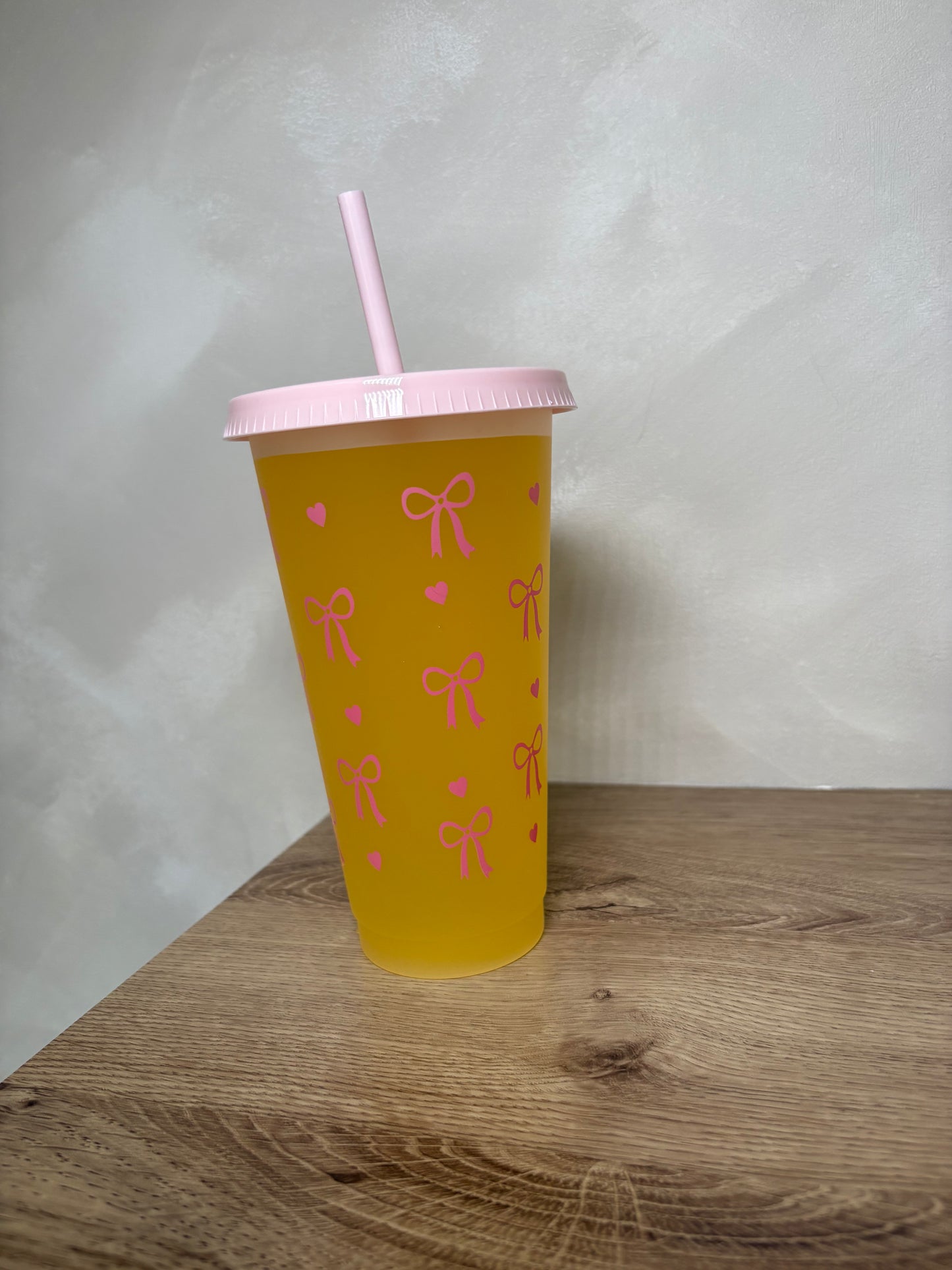 Pink Bow Reusable Cup