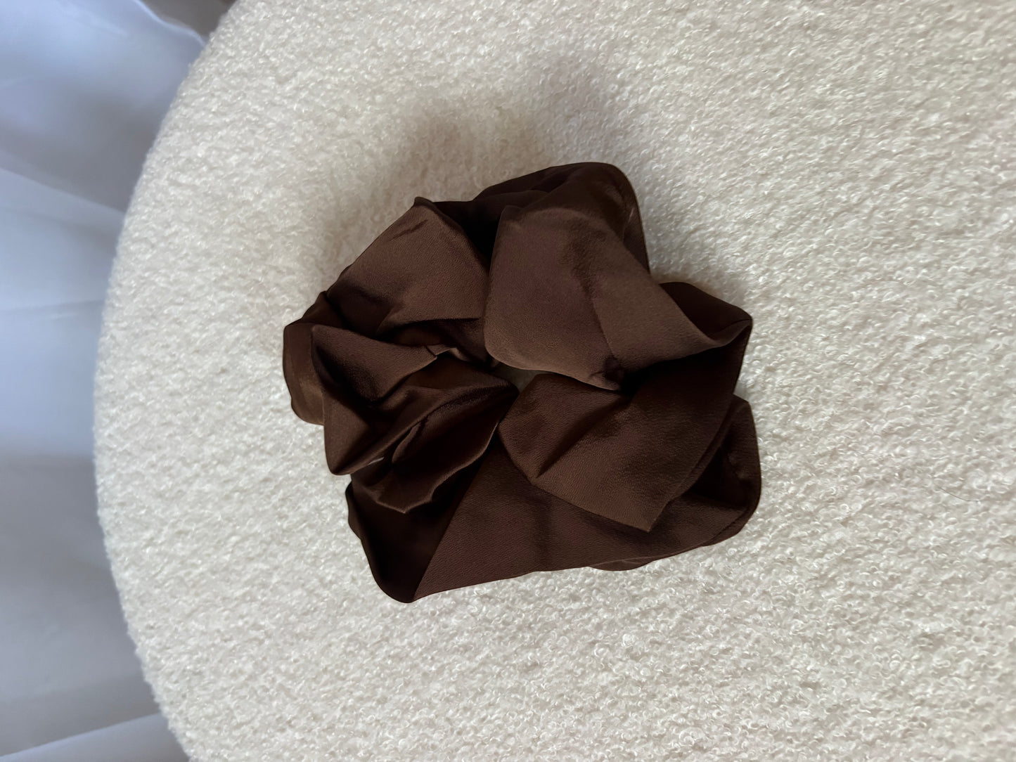 Medium Cosy Club Brown Scrunchie