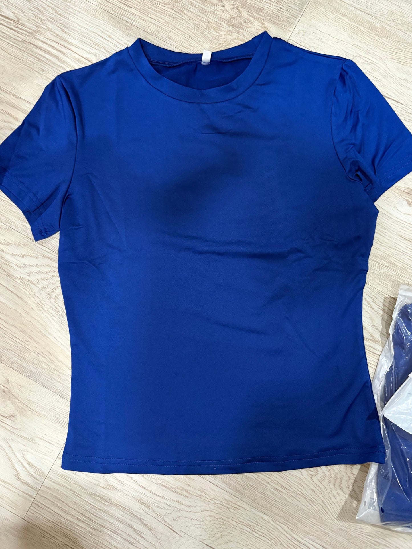 SALE Blue Lycra stretchy tee