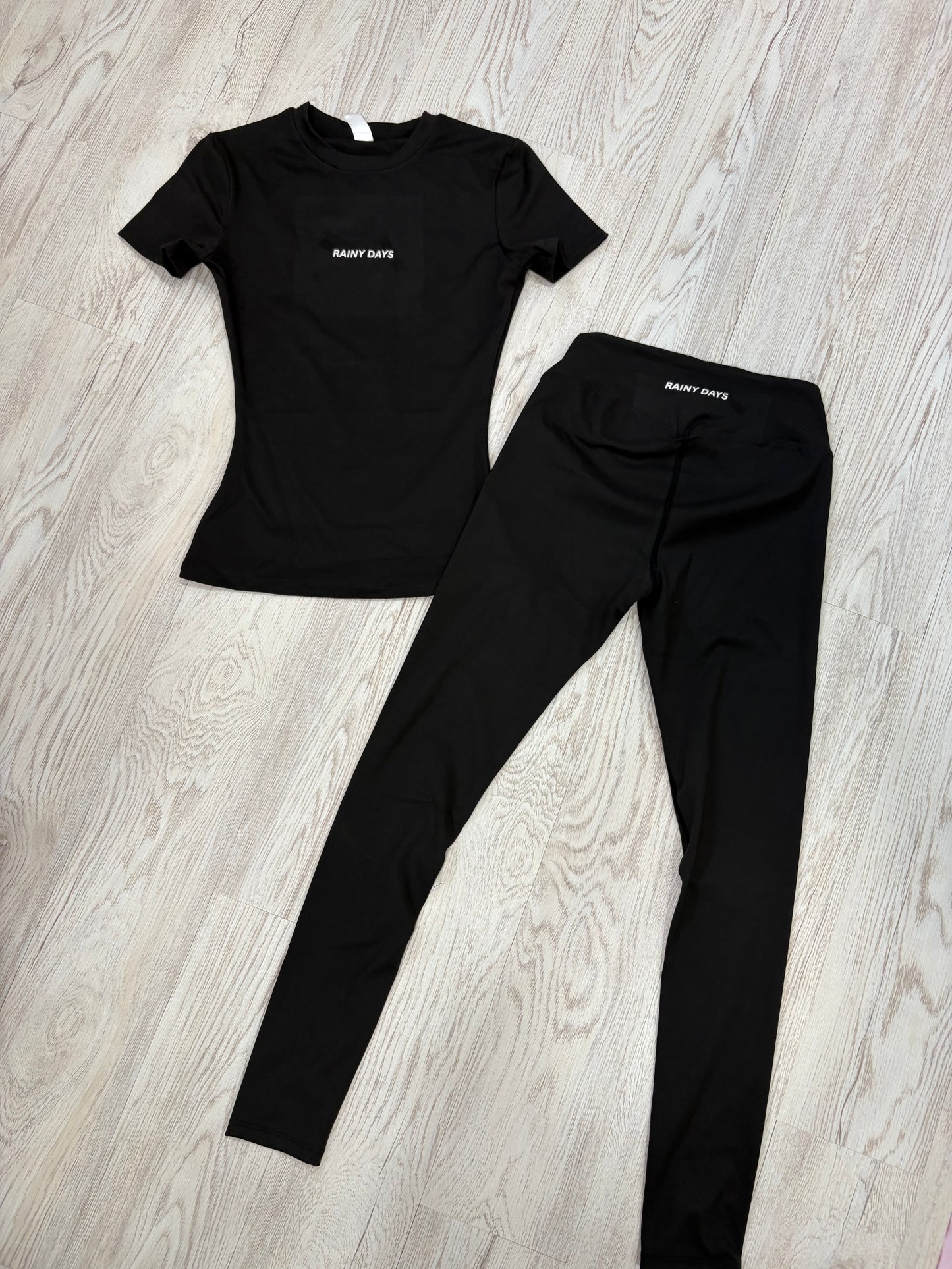 Womens Rainy days Reflective gym set top & leggings