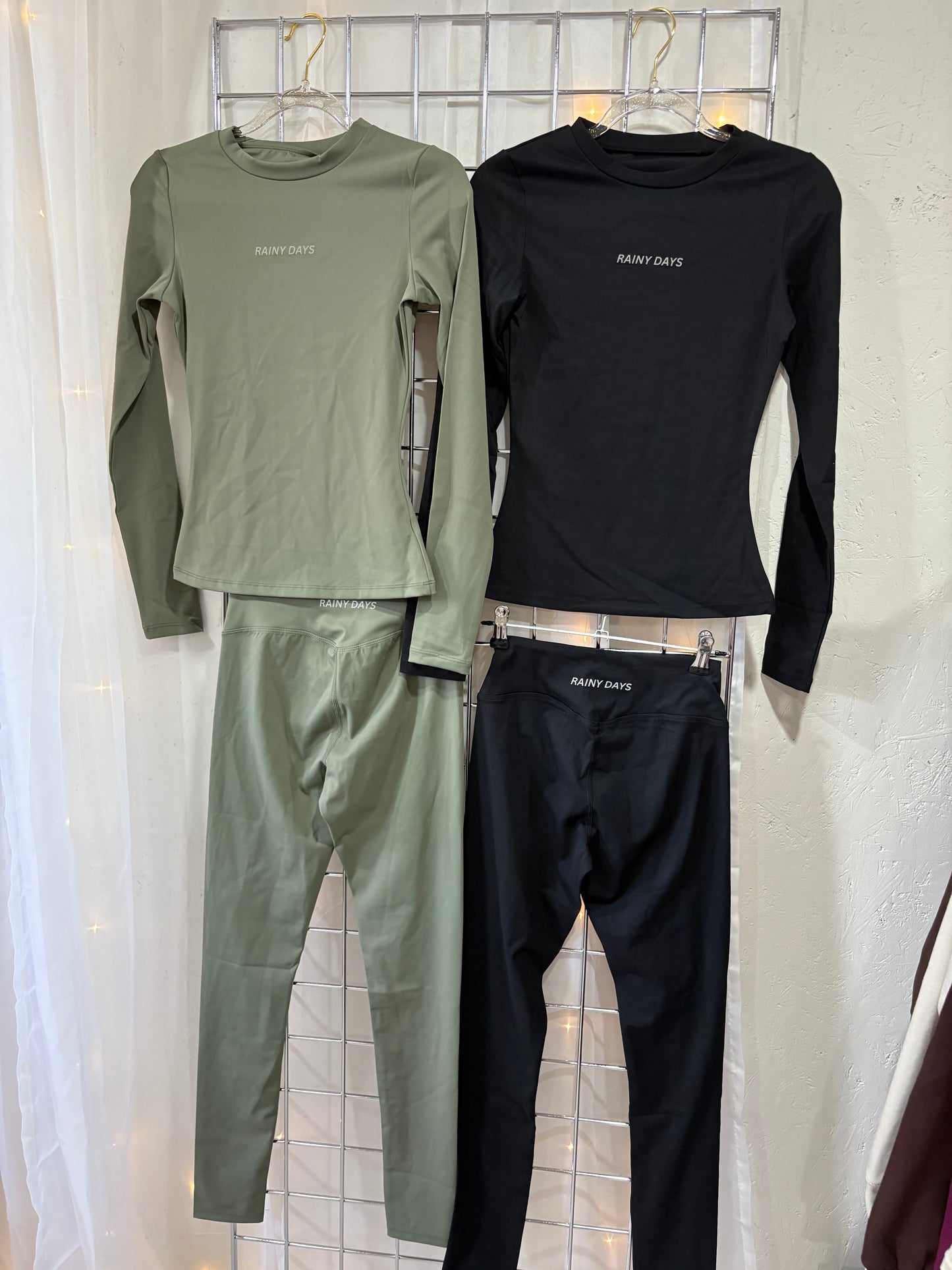 Long Sleeve Reflective Gym Set