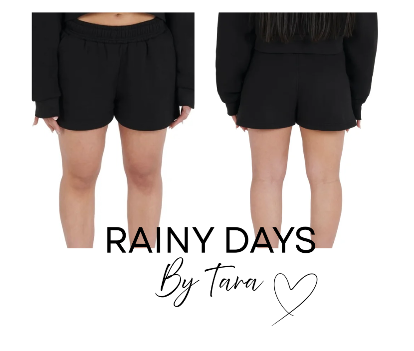 Rainy Days Womens Black parachute shorts