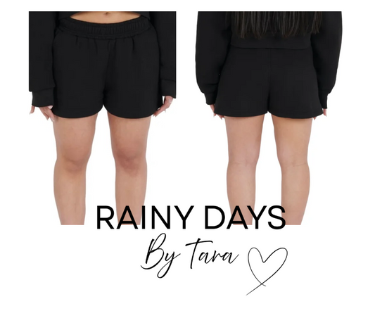 Rainy Days Womens Black parachute shorts
