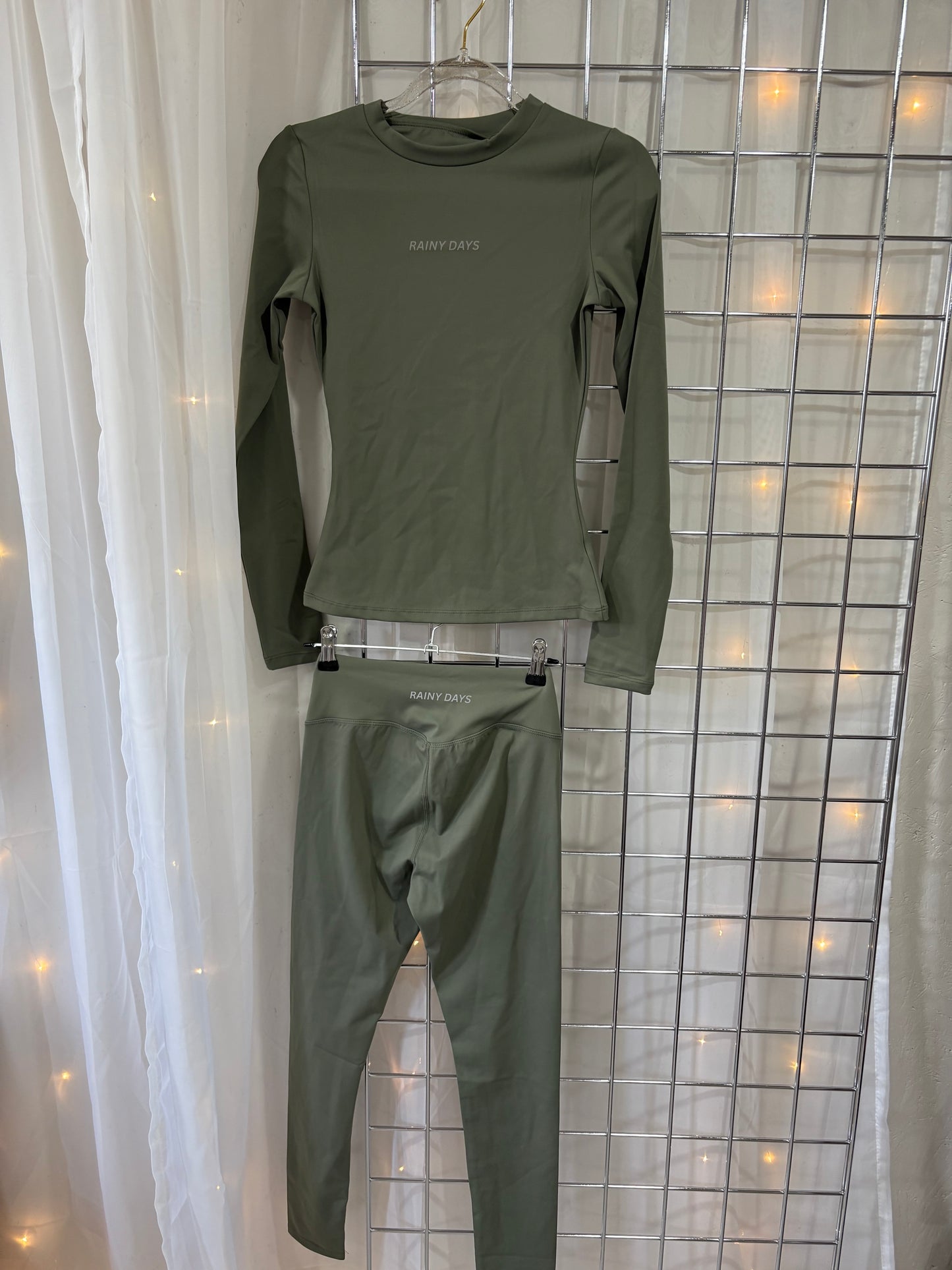 Long Sleeve Reflective Gym Set