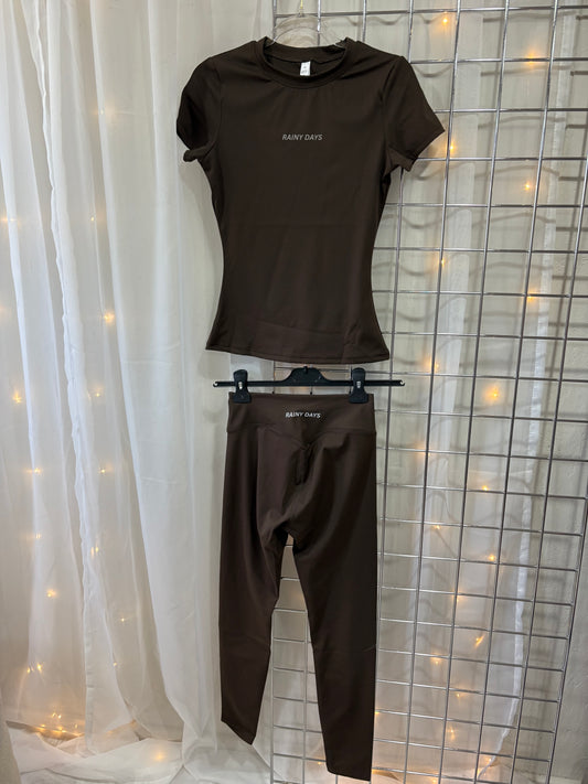 Dark Brown Gym Set Rainy Days Reflective Set