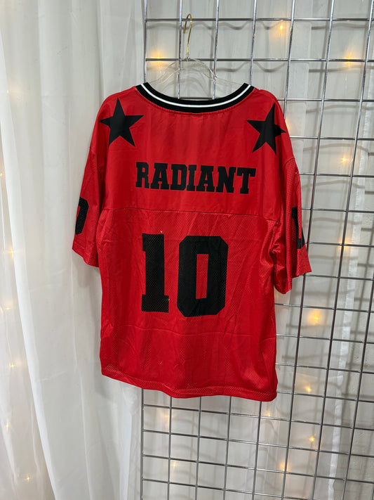Sale item red radiant 10 oversized jersey