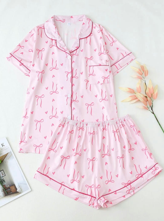 SALE ITEM Pink Bow Pyjamas