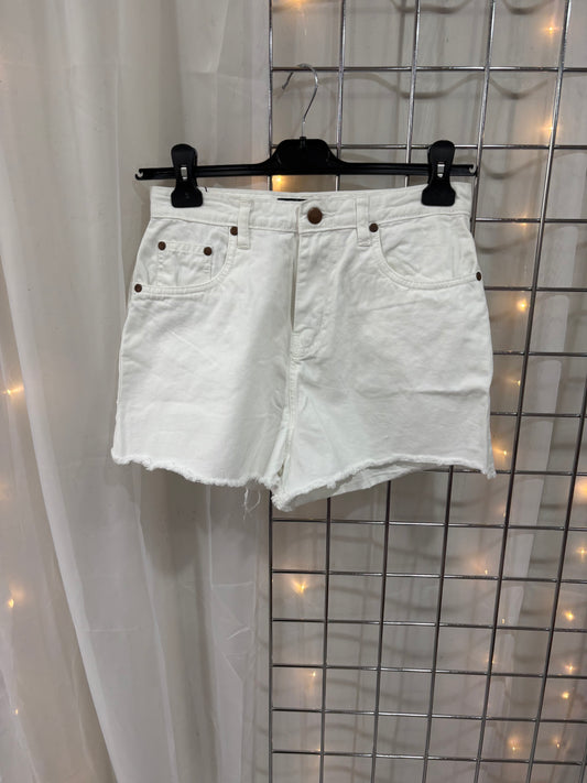 Sale item white frill hem shorts