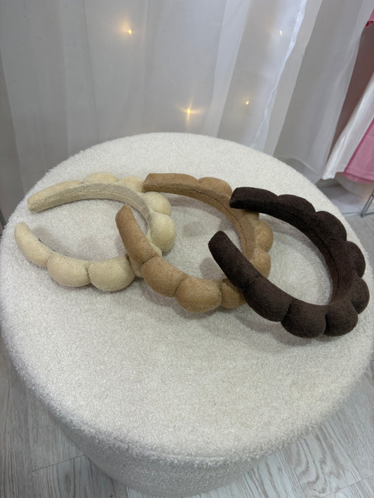 Cosy Club 3 Pack of Headbands Brown,Beige & Sand