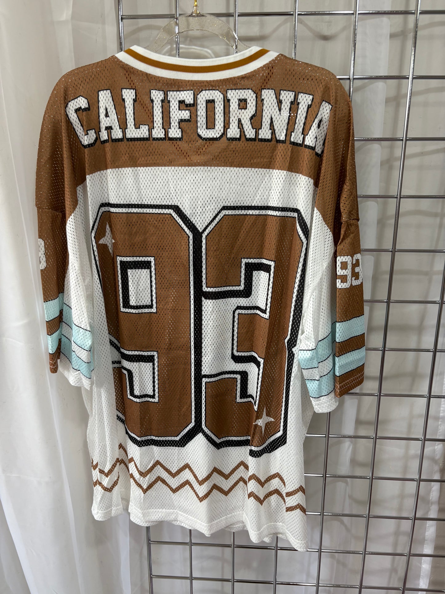 SALE ITEM 93 CALI WHITE & BROWN JERSEY