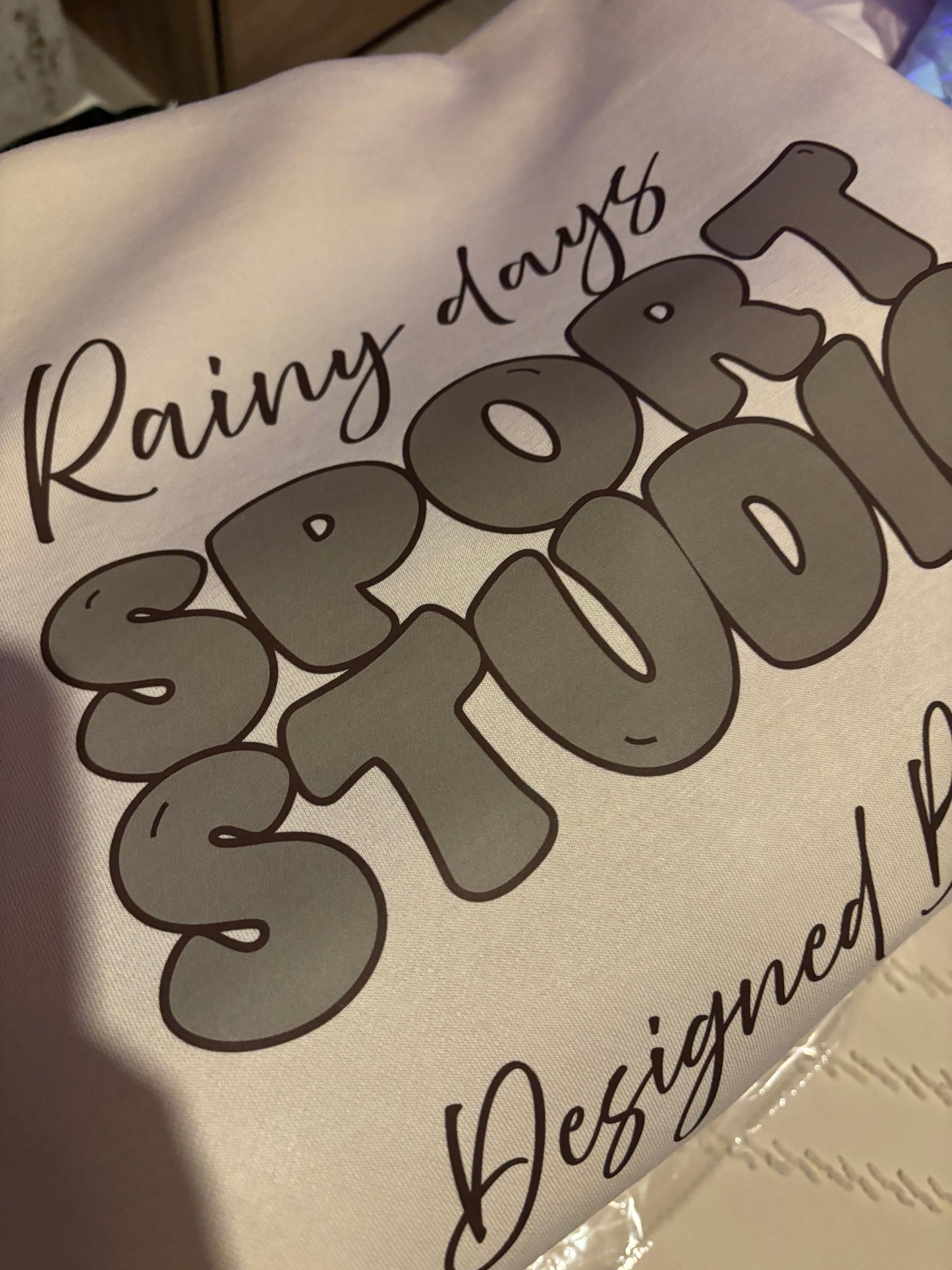 Adult Stone & brown logo Rainy Days  Hoodie