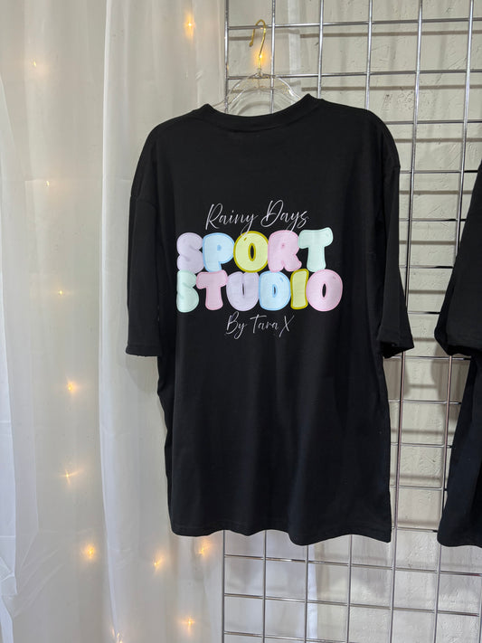 Oversized Rainbow sport studio Tee