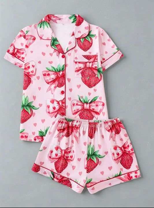 SALE ITEM Strawberry Heart Pyjamas
