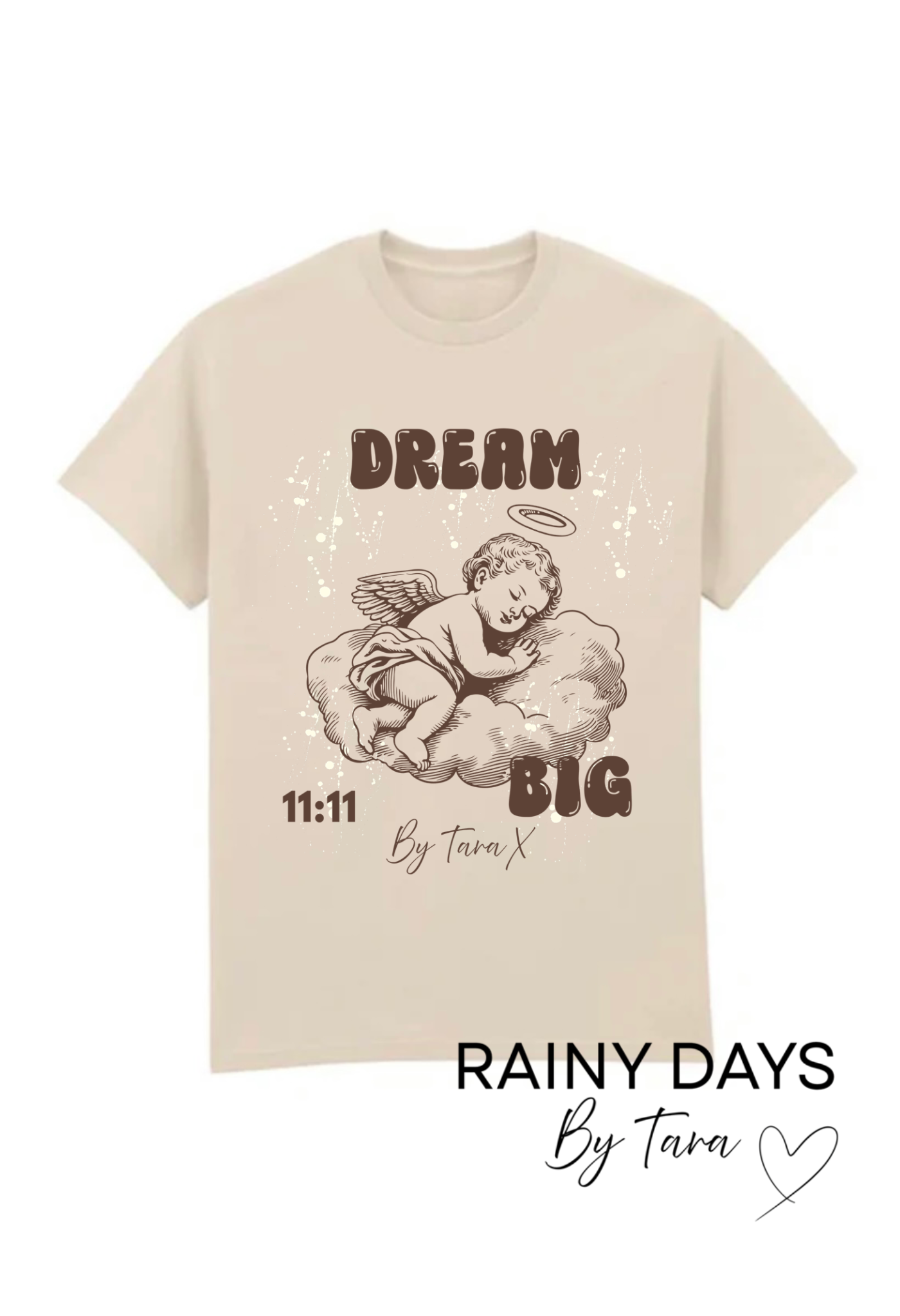 Angel Club Dream Big Sand 11:11 Oversized T