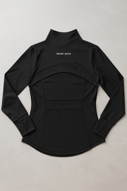 Black Zip Rainy Days Gym Jacket