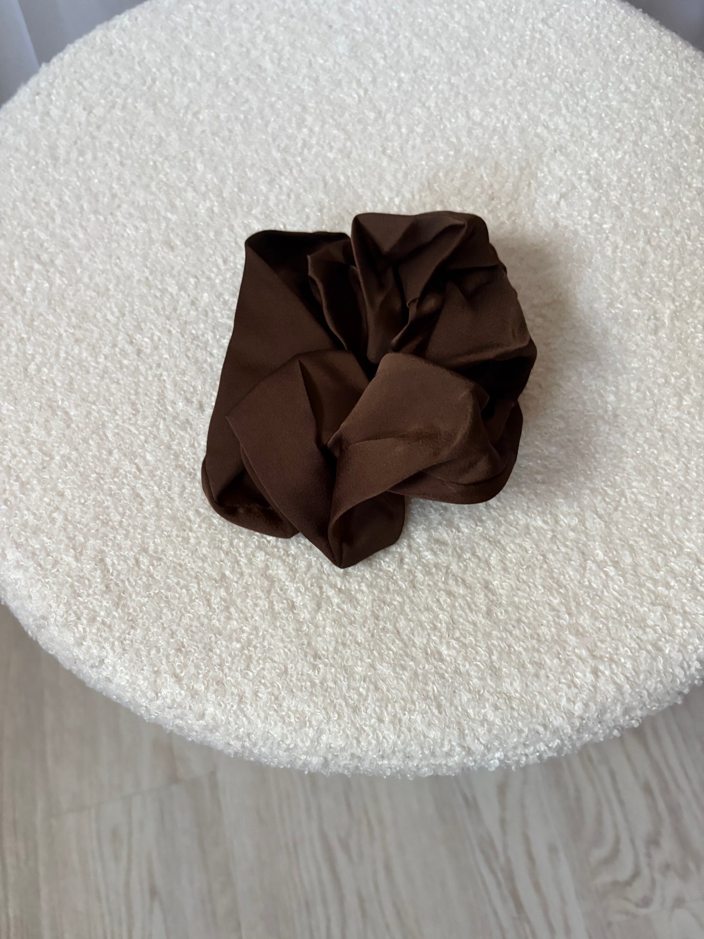 Medium Cosy Club Brown Scrunchie